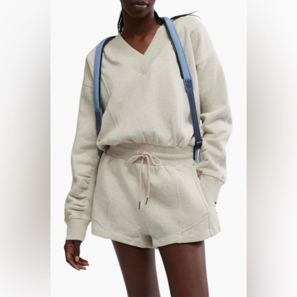 FP Movement by Free People Intercept Romper (Heather Grey) NWT X-Small